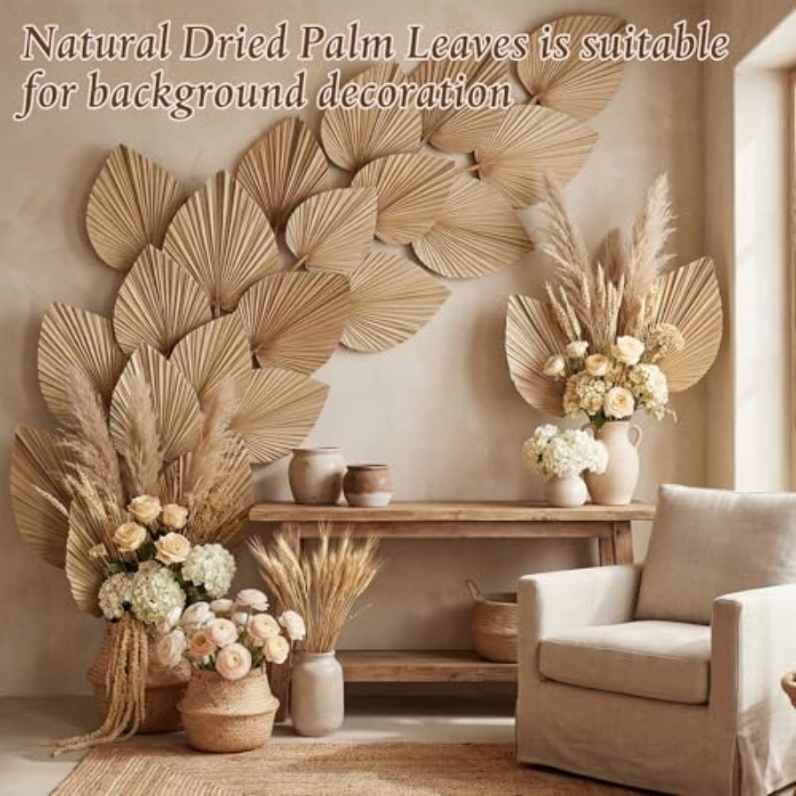 24 Pcs Dried Palm Leaves Artif - Palm Leaf Dried incelemesi ve fiyatı