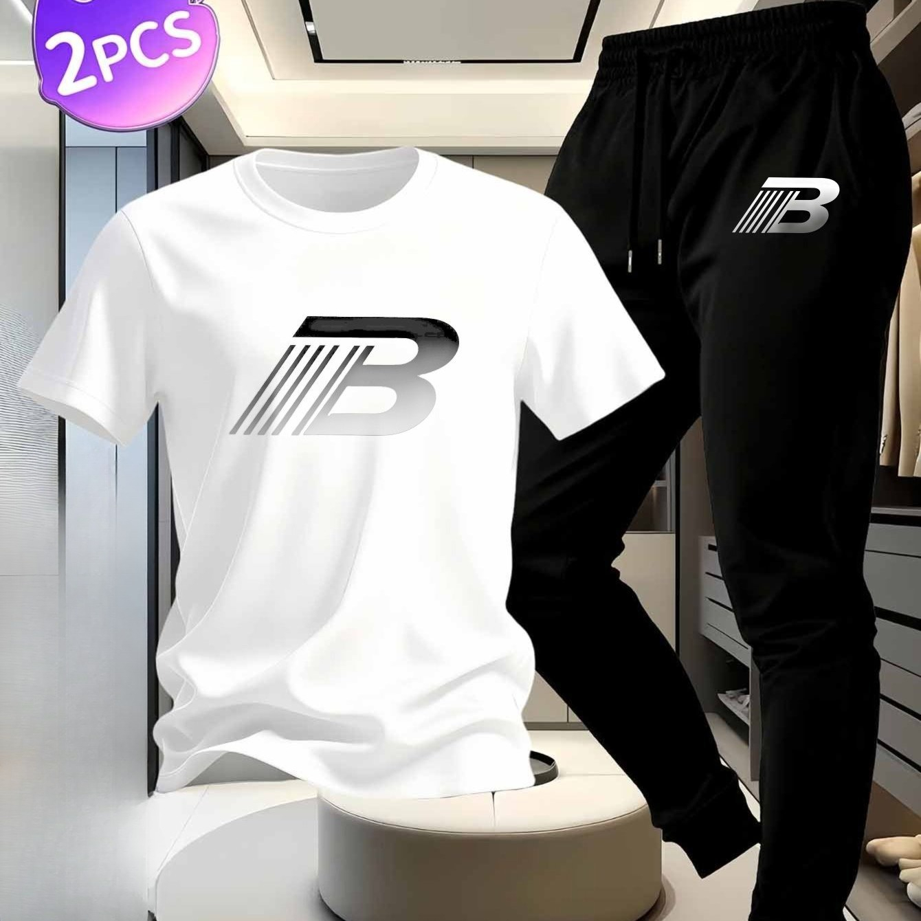 Men's Casual Set_ White Cotton - B&J Florist Supply Nyc incelemesi ve fiyatı