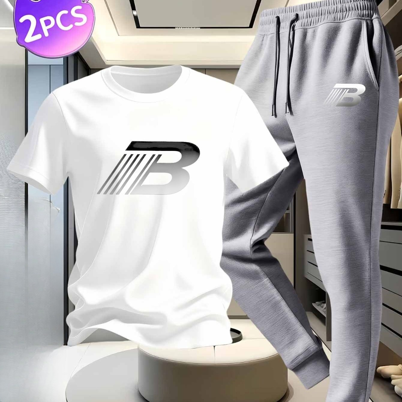 Men's Casual Set_ White Cotton - B&J Florist Supply Nyc incelemesi ve fiyatı